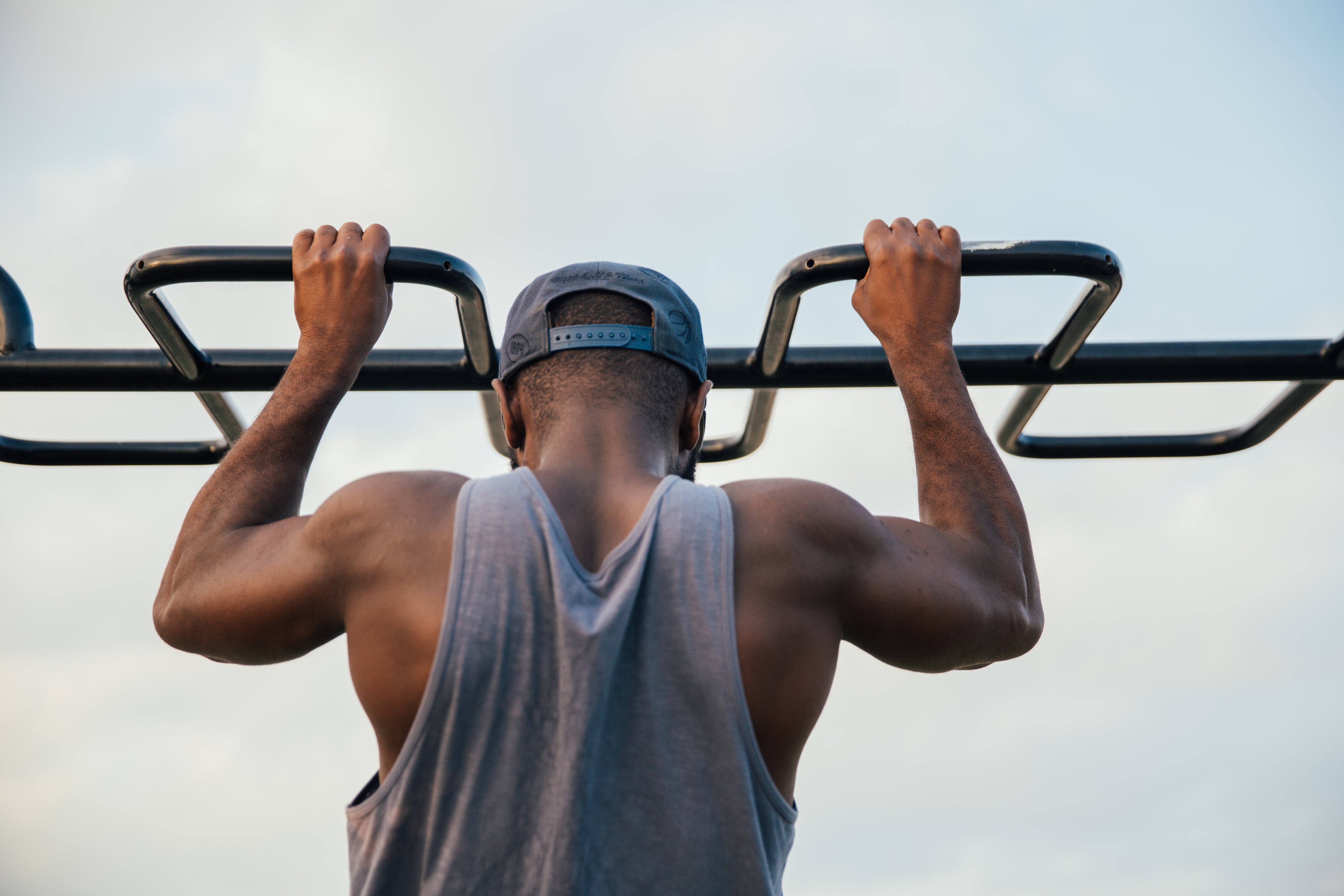 Man doing a chin-up